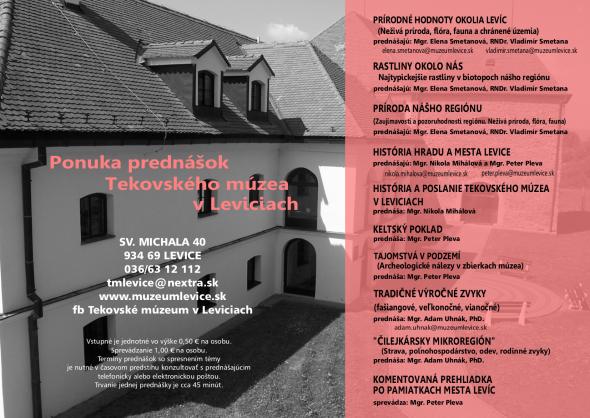 Ponuka prednášok Tekovského múzea v Leviciach na rok 2020 Fotogaléria
